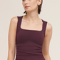 Clean Line Square Shirred Top