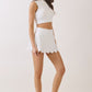 Scalloped Hem A Line Active Mini Skirt