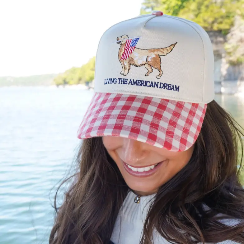 Living The American Dream - Red Gingham Hat