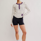 COOL DOWN CREW STRIPE / IVORY COMBO