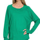Cotton Thumbhole Top Green