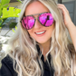 Dax Earhart hot pink sunglasses