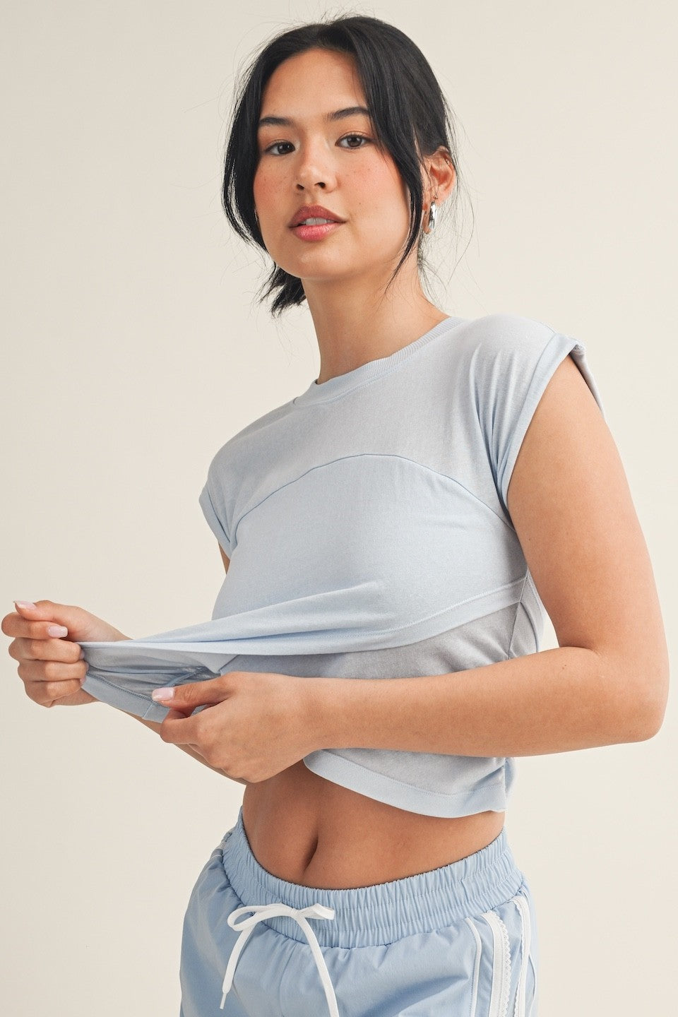 Kinsley Blue Crossover Top