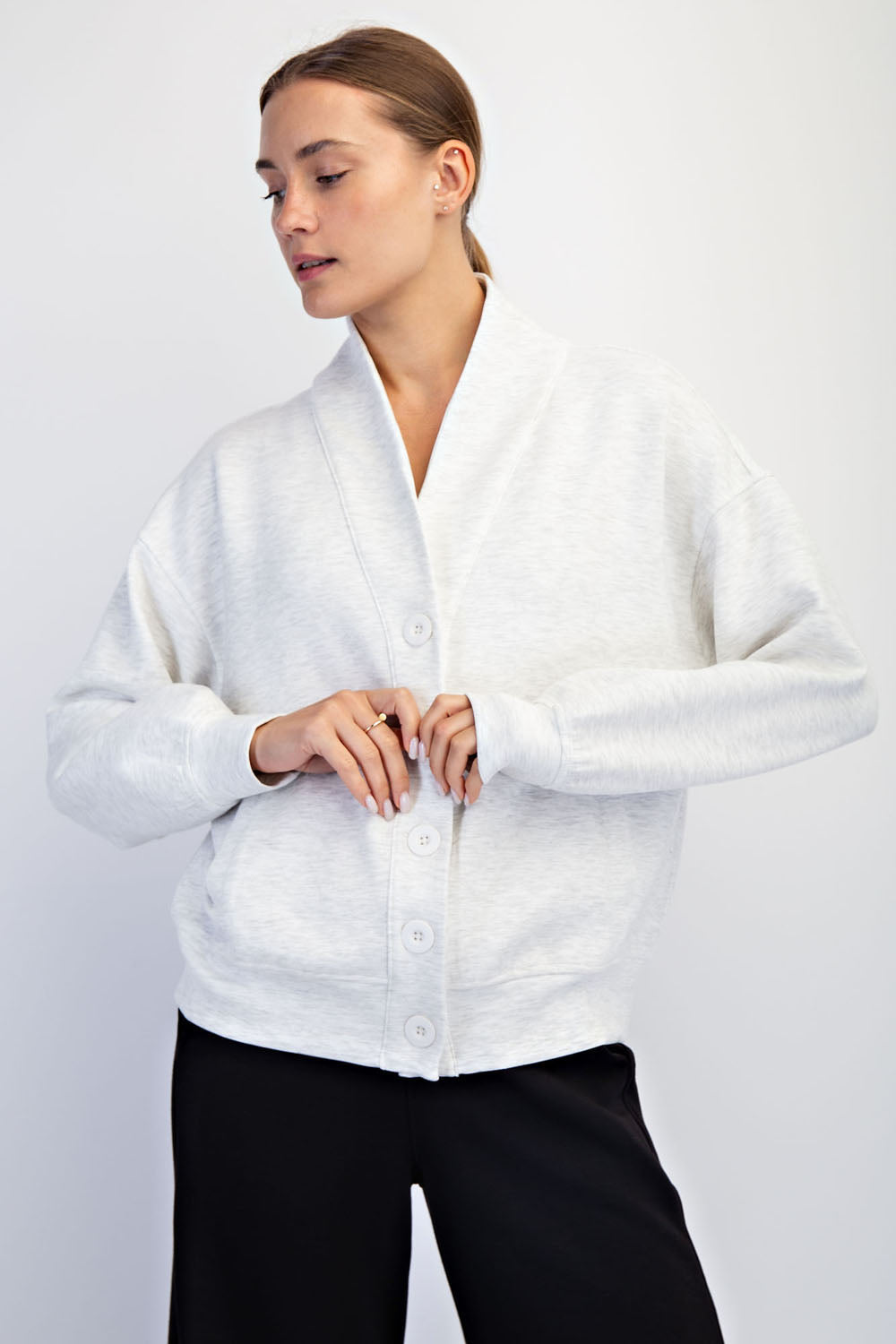 Grey Modal Cardigan