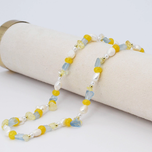 So happy gemstone necklace