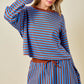 Daniela Blue and Brown Top