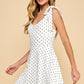 Trinity Polka Dot Dress White