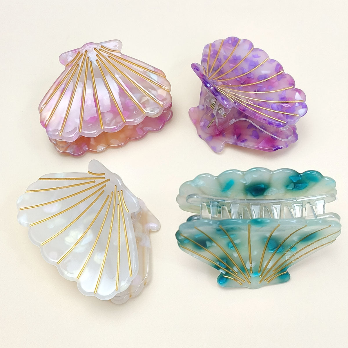White Shell Hair Clip