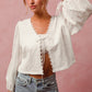 Sarah off white floral eyelet top