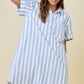 Daisy Blue Striped Shirt Dress