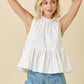Dasha white ruffle top