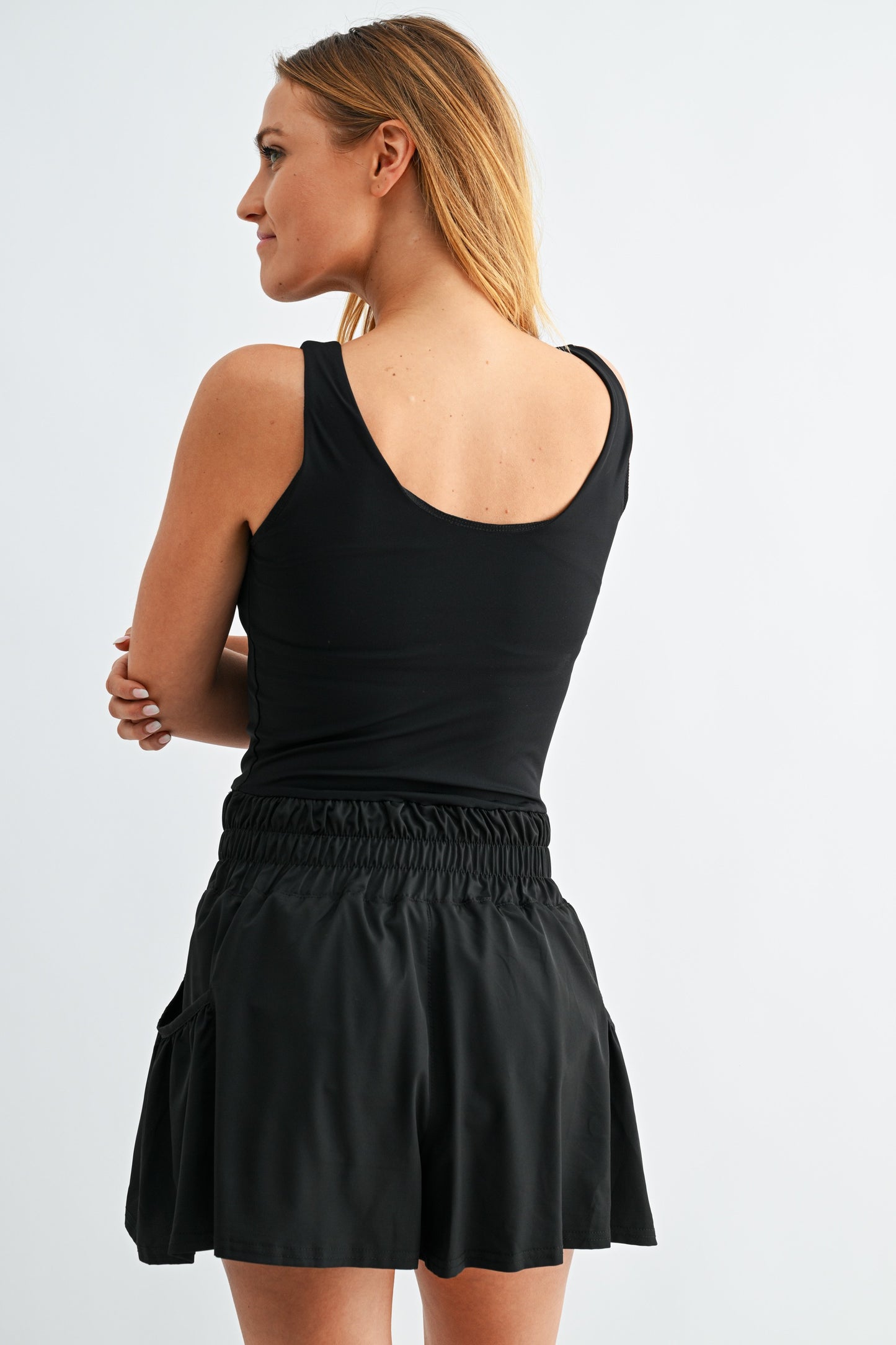 Flounce & Flow Romper Black
