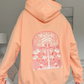 Sherbet Orange Tropical Palms Hoodie