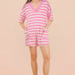 Juliette Pink Striped Romper