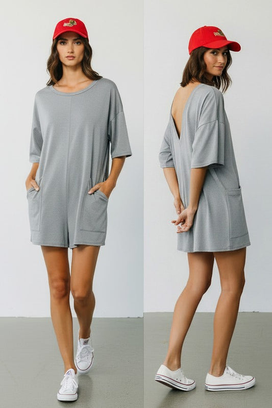 Becky Slate Oversized Romper
