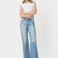 Vervet Super High Rise Distressed Vintage Flare Jeans