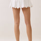 Scalloped Hem A Line Active Mini Skirt