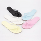 Thin Strap Bow Detail Thong Flat Sandals Pink