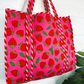 Pink Strawberry Bag Quilted Tote