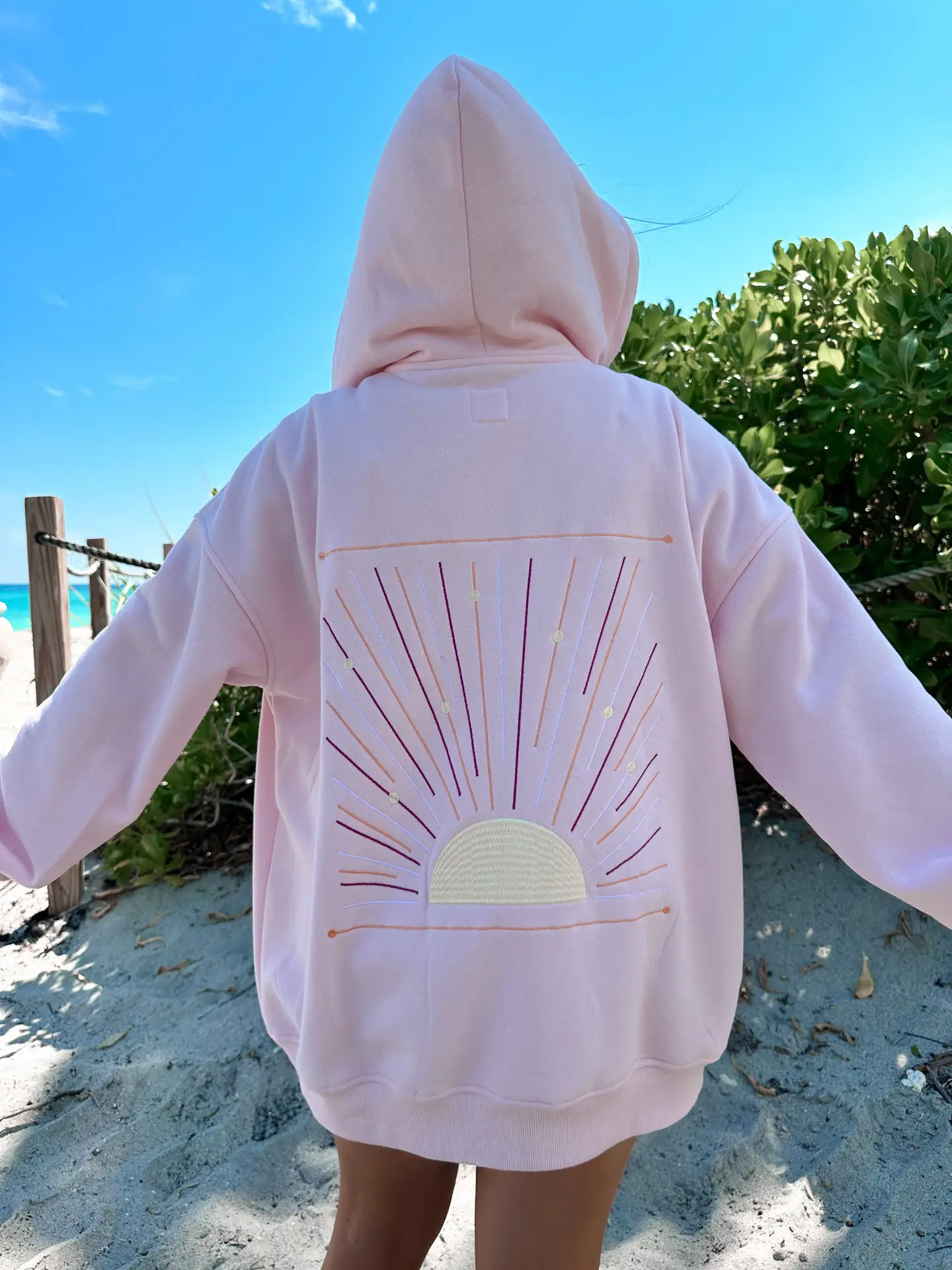 Sunset Rays Embroider Hoodie