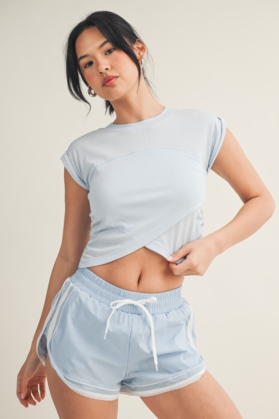 Kinsley Blue Crossover Top