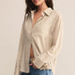 ALFIE BUTTON UP SHIRT FLAX