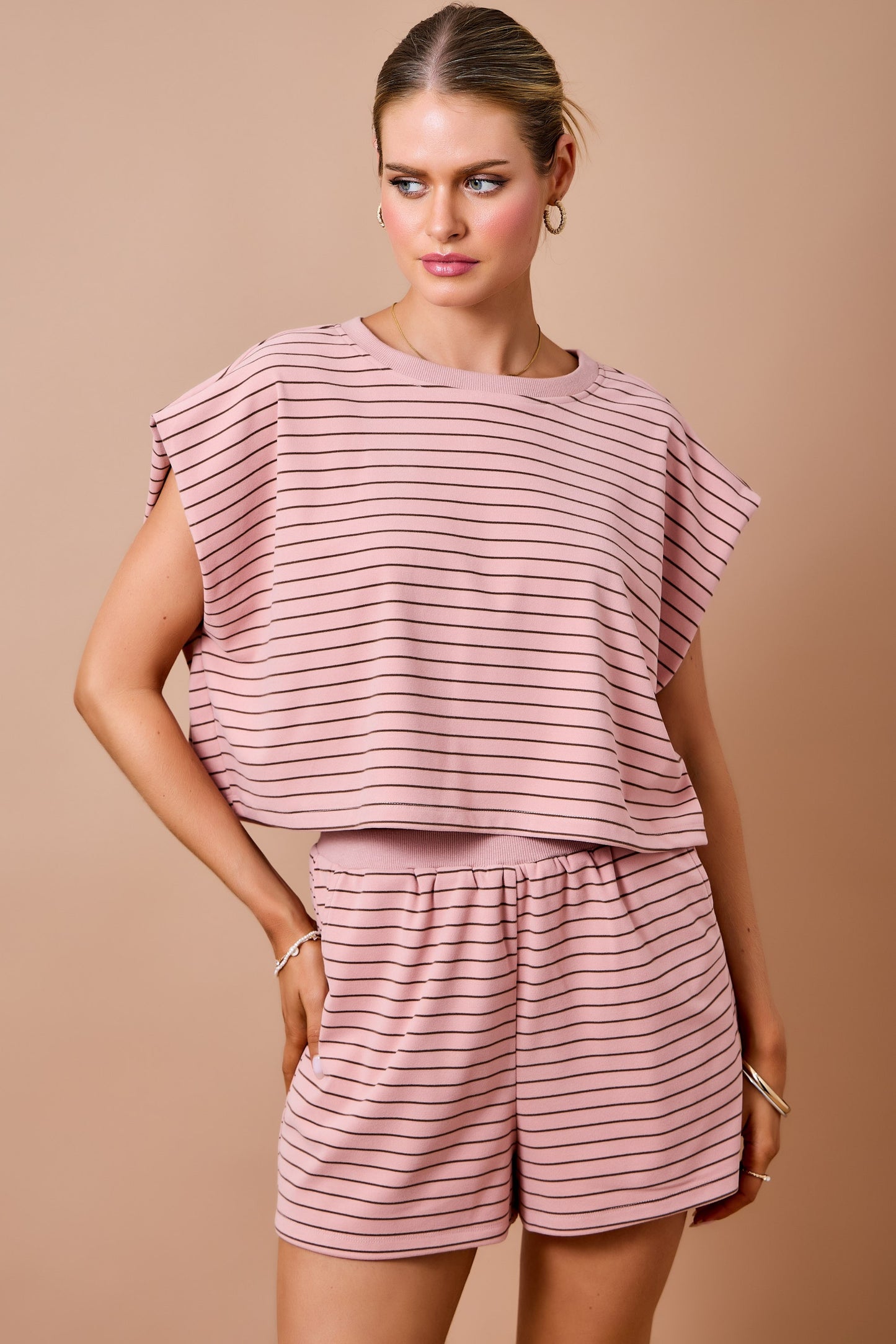 Demi Pink and Brown Set Top