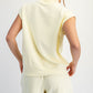 Modal Scuba Quarter Zip Sleeveless Top Lemon