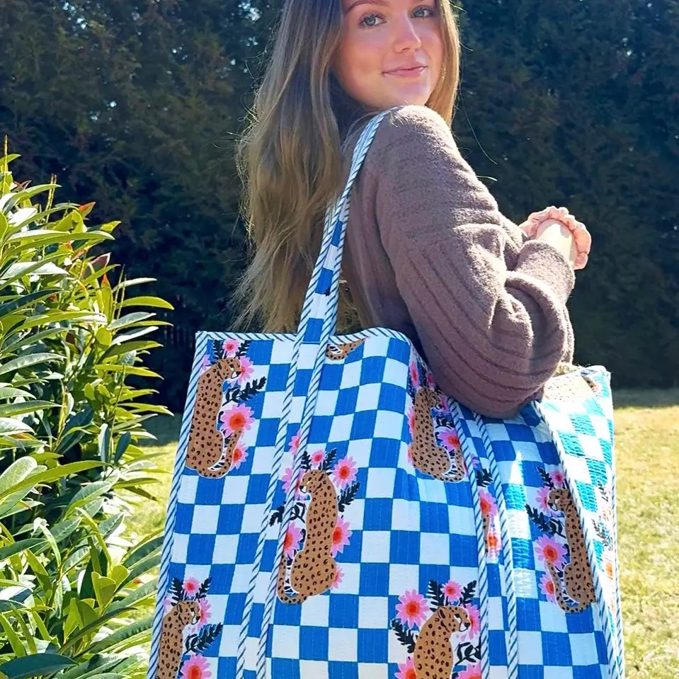 Jaguar Print Tote Quilted Tote