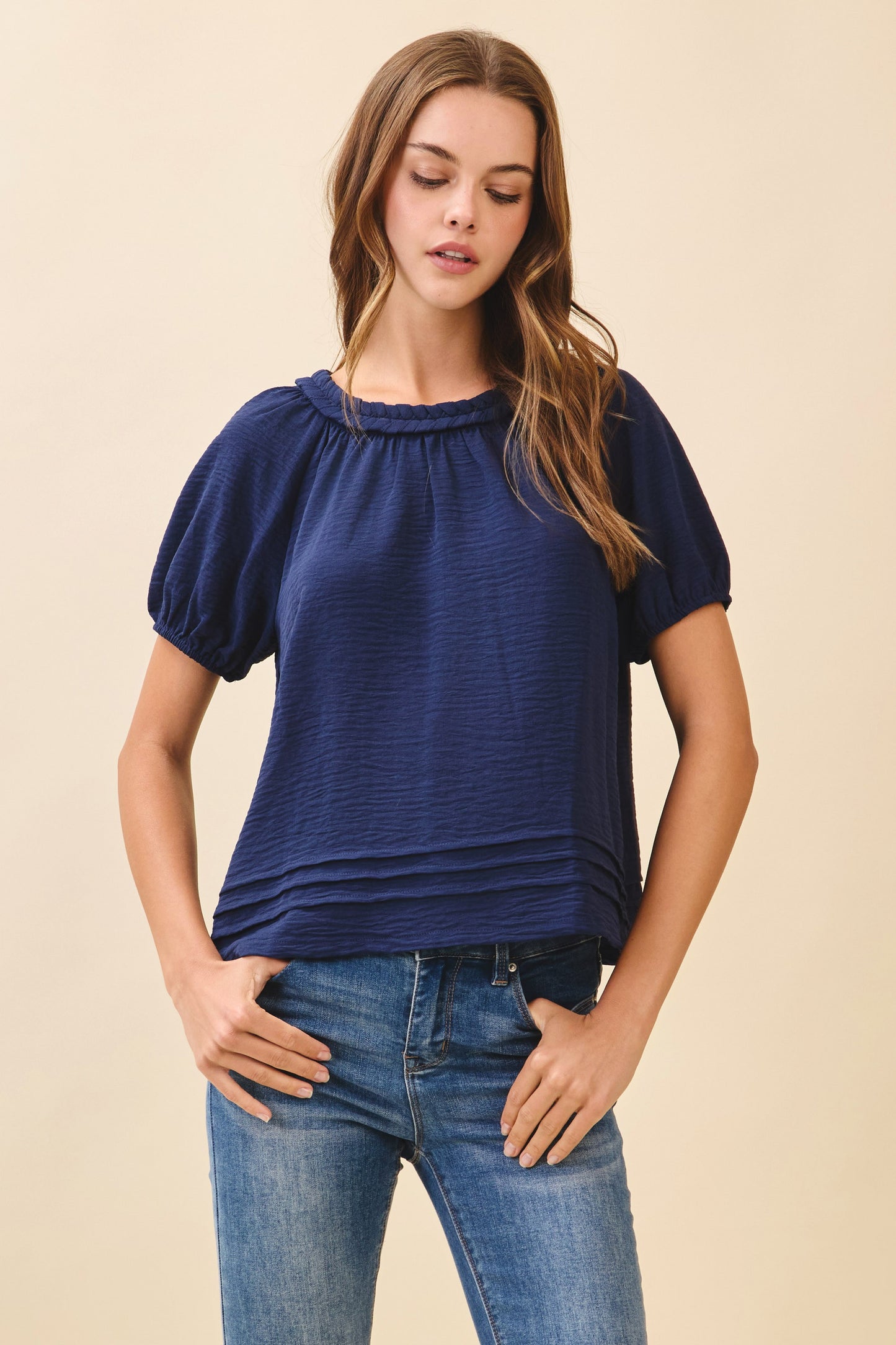Tara Navy Top