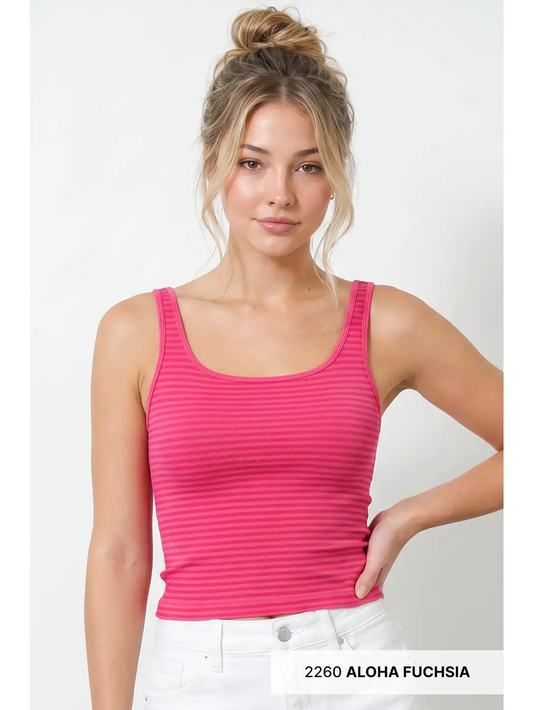 Striped Tank Top MULTIPLE COLORS