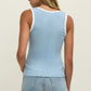 Z SUPPLY Sirena Colorblocked Rib Tank Coast