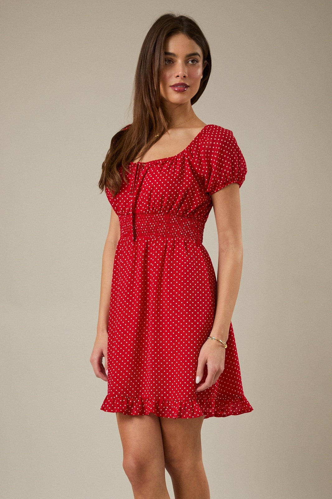 Sierra Red Dot Dress