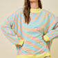 Delilah Striped Mockneck Orange