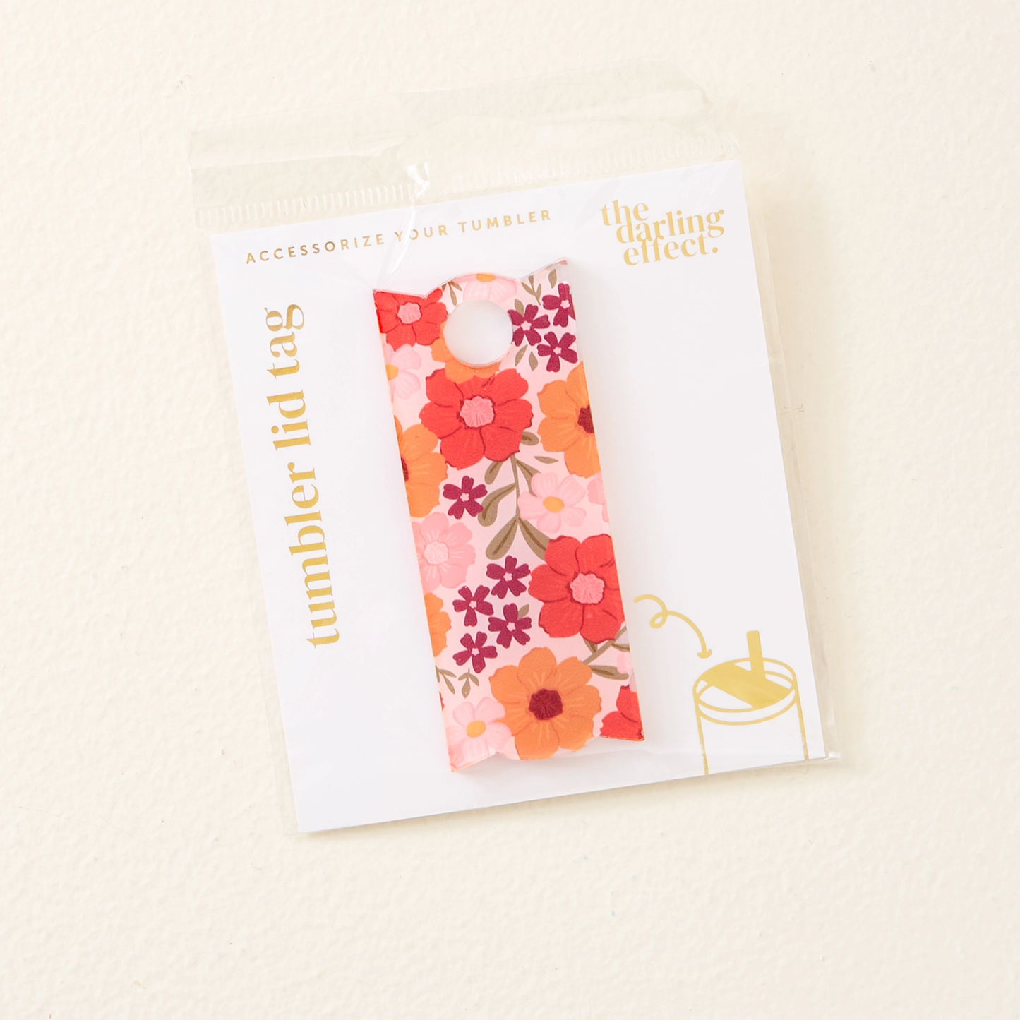 Tumbler Lid Tag-Wild About You Cream