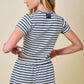 Dina Navy and Blue Striped Top