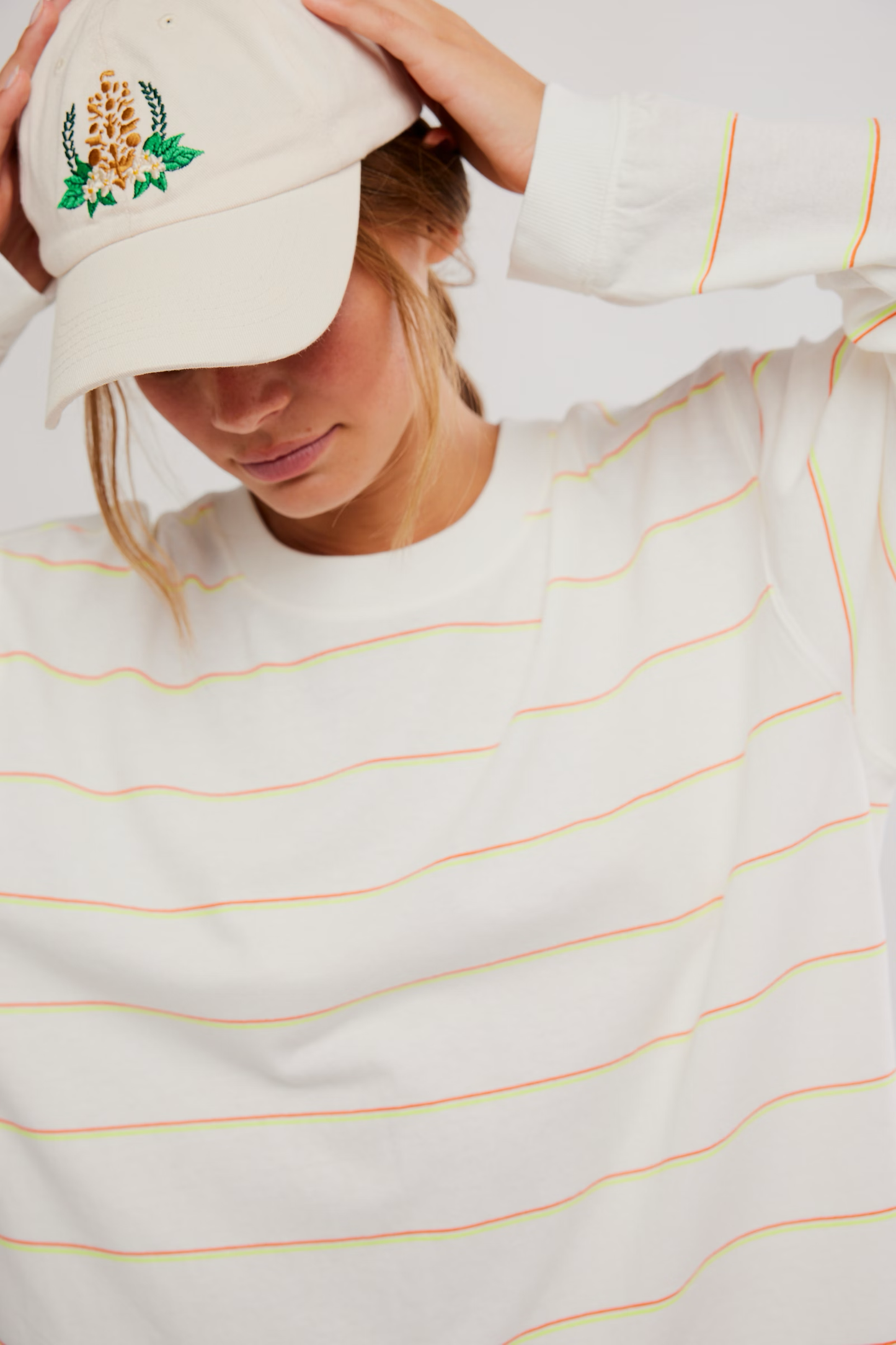 FP Movement PRINTED HUSTLE LAYER / AWNING STRIPE IVORY