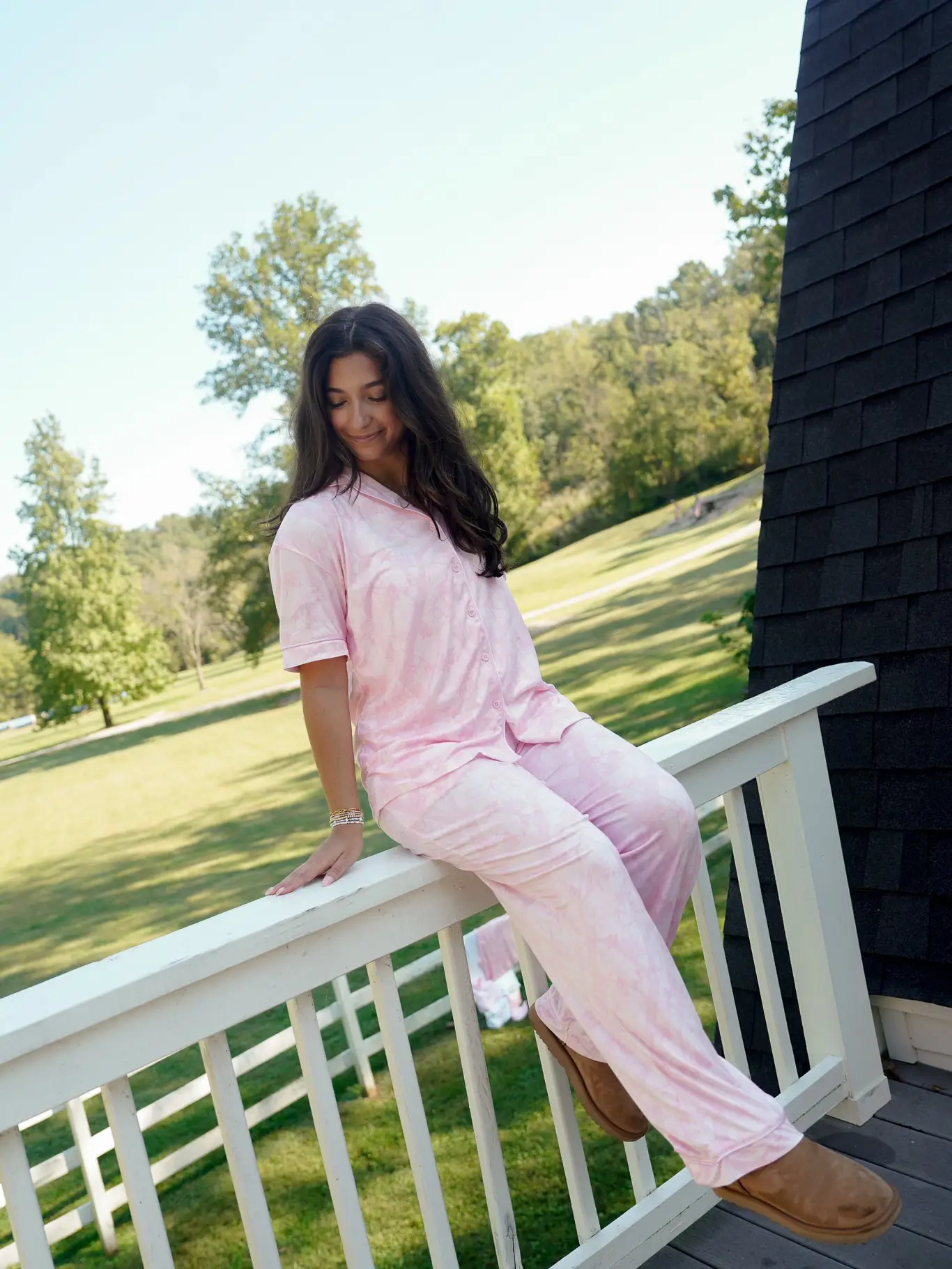 Pink Camo - Short Sleeve + Pant Pajama Set