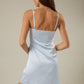 Sara Blue Flower Slip Dress