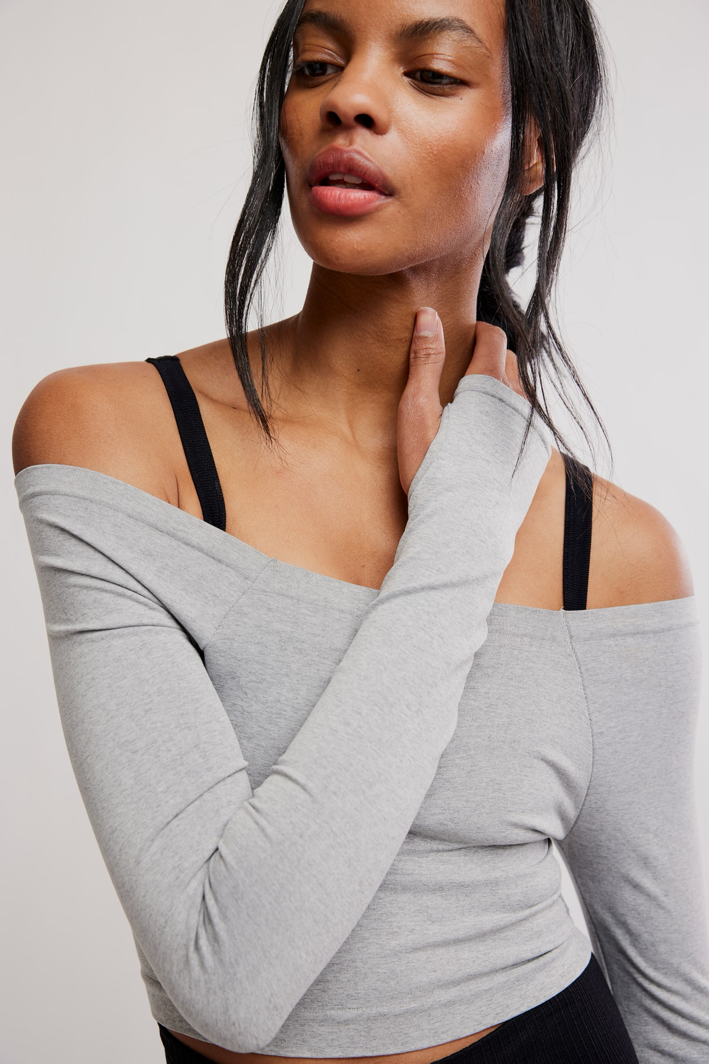 HIGH PLANK OTS LAYER / HEATHER GREY