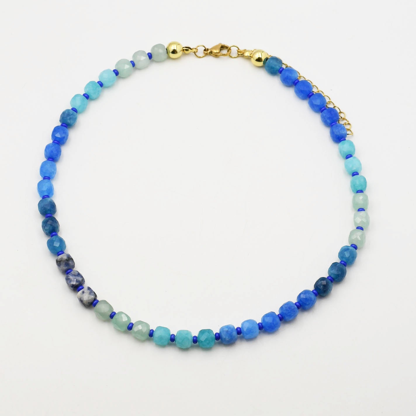 Blue gemstone necklace