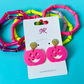 Hot Pink Jack-O-Lantern Dangle
