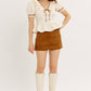 Isabella Camel Skort