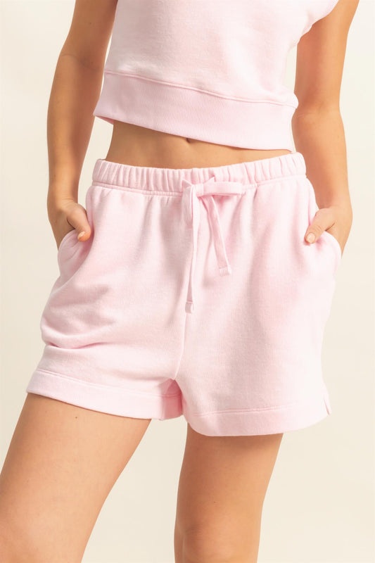 Hannah flowy shorts soft pink