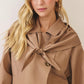 Tina  Collar Tie-front Trench Jacket