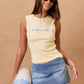 All American Babe Tank Yellow