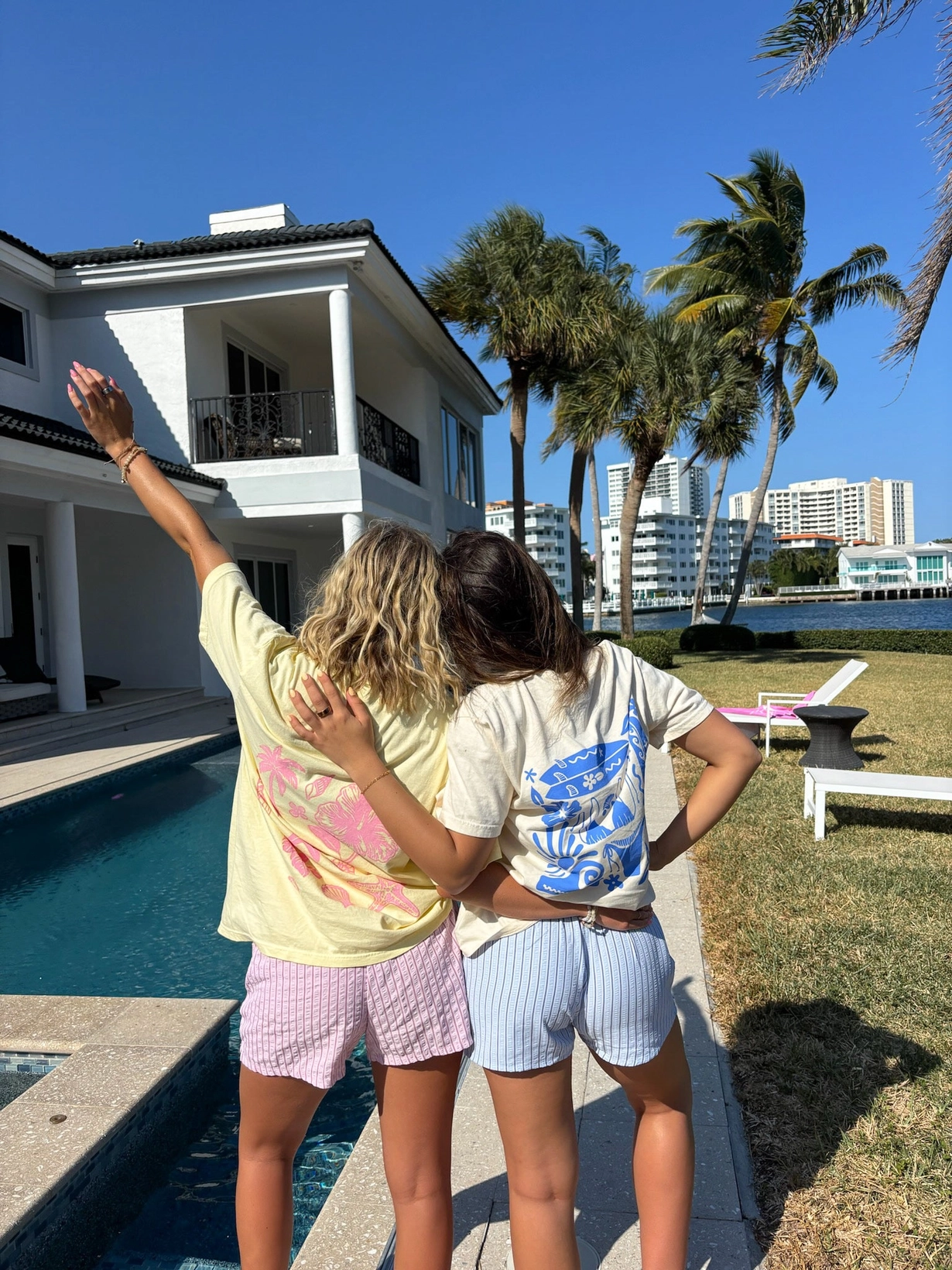 Ivory Blue Swim and Surf Tee