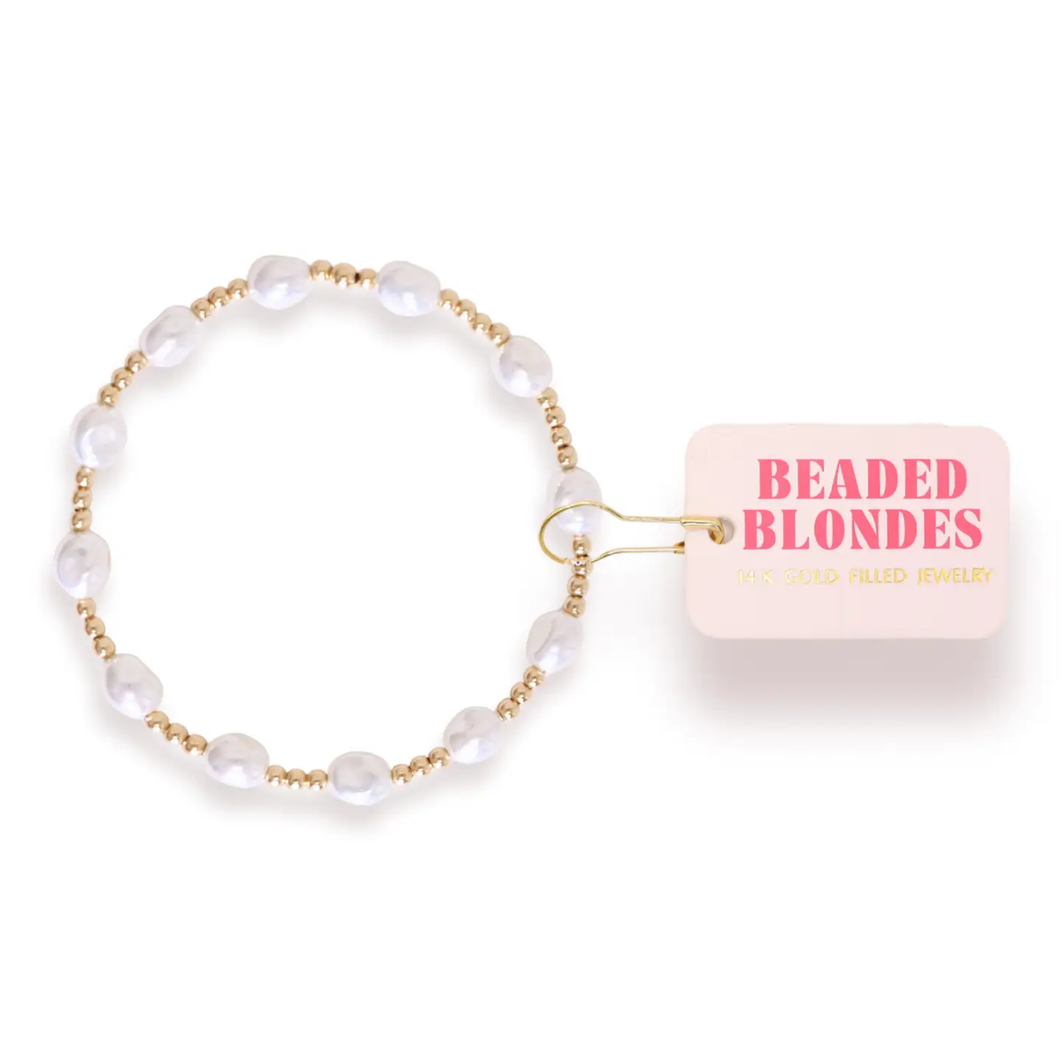 Bri Pearl Bracelet in Gold Extended 7.25 Inch