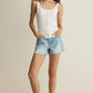 Z SUPPPLY Niko Scallop Rib Tank Top White