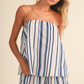 Kaia Striped Strapless Set